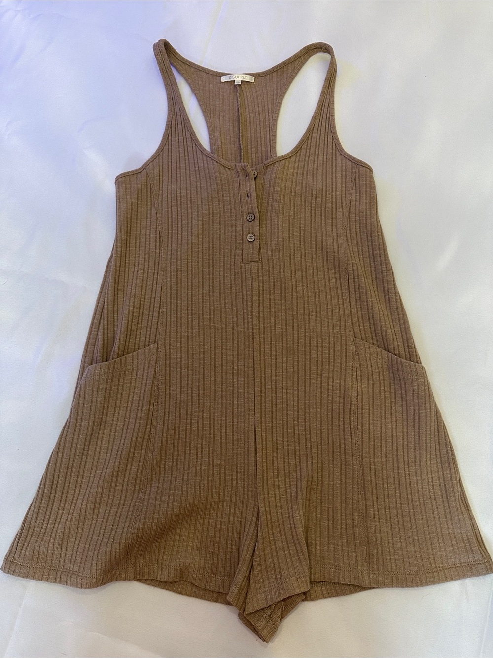 Z Supply Ribbed Tank One-Piece in Brown